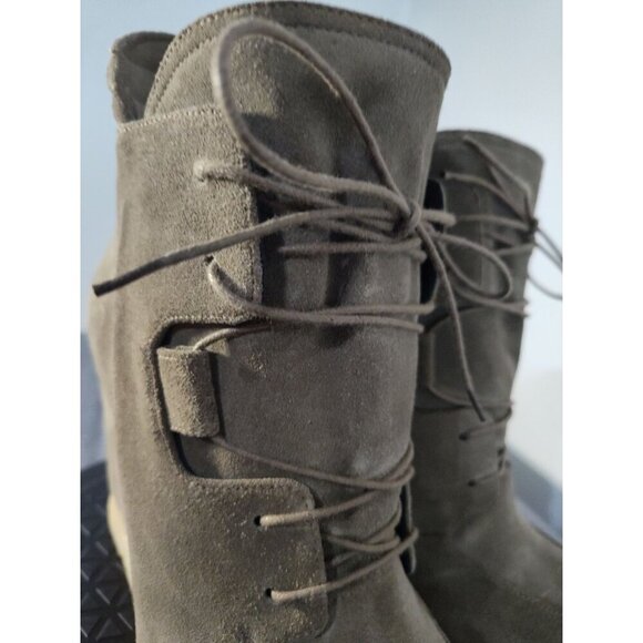 STUART WEITZMAN Women's Greater Combat Platform Hiker Boots Olive Green Suede No - Picture 13 of 16